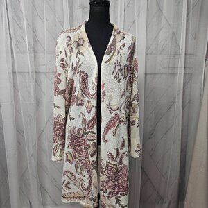 Floral Knit Women’s Cardigan